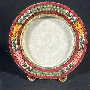 Vintage italienischer Millefiori Micro Mosaik kleiner 2’ runder Bilderrahmen Glasintarsien - Bild 1 von 6
