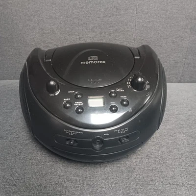 Reproductor de CD memorex mp3221 Am/Fm Aux Boom Box negro Foto 1 de 4