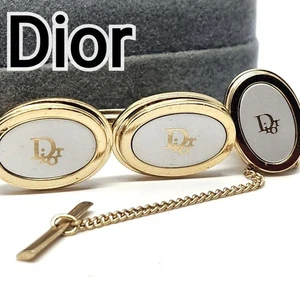 Dior Christian Dior Cufflinks Shirt Men's Pin Tie Authentic - Picture 1 of 20