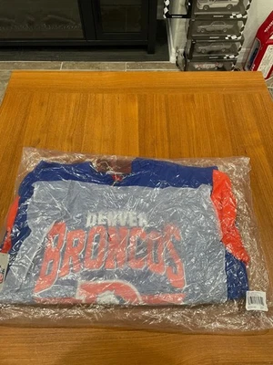Толстовка мужская Denver Broncos Mitchell & Ness ретро флисовая с круглым вырезом большая - Изображение 1 из 4