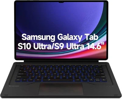 Dexnor Keyboard Case for Samsung Galaxy Tab S10 Ultra/ S9 Ultra 14.6 Black  - Image 1 of 4