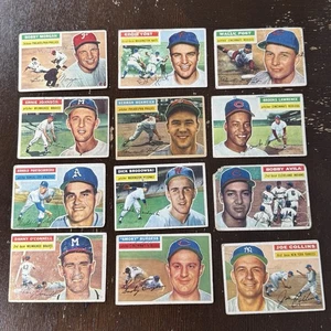 1956 Topps Baseball 12 Card Lot Poor Condition Low Grade - Picture 1 of 13