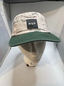 Raro HUF EE. UU. 5 Paneles Sombrero Gorra Pato Mallardo Caza Cañas Correa Trasera - Imagen 1 de 11