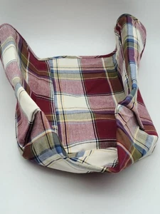 Longaberger XL Canister Round Fabric Liner Paprika Red Plaid Extra Large - Picture 1 of 2