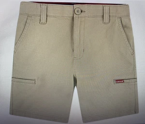 Levi's Boys' Cotton Cargo Shorts Adjustable Khaki Size 10 NIP - Picture 1 of 5