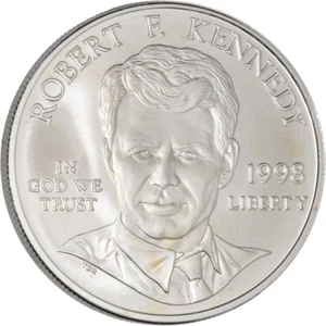 1998 S Robert F. Kennedy Commemorative Proof Silver Dollar - Picture 1 of 2