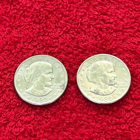 1980S Susan B Anthony Dollar Coin • Average Circulated SBA • Buying 1 Coin Cover