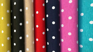Polka Dot Fabric Spots Dots PolyCotton Material Chic Textile - 55'' wide