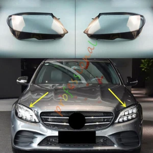 For Mercedes C-Class W205 2019-2020 Both Side Headlight Clear Lens + Sealant - Bild 1 von 8