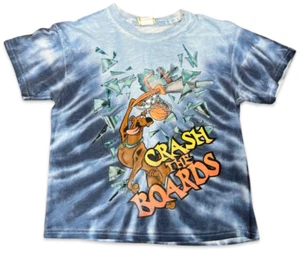 Vintage 2000s Scooby Doo Crash The Boards Tie Dye Cartoon Network Shirt Youth L - Picture 1 of 9