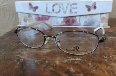 New - Women's Catherine Deneuve CD-350 Brown Oval Eyeglasses Frames 53 16 135 - Image 1 of 4