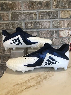 Adidas FREAK X CARBON Mid Men's Football Cleats White Blue & Black Size 15 - Image 1 of 4
