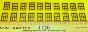 j120 jouef made ho spares 20x single window frames 22mmx15mm unglazed green - Picture 1 of 1