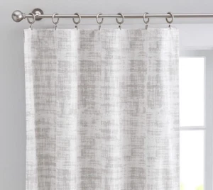2x Neu Pottery Barn Kids TROCKENPINSEL BEDRUCKT Verdunkelungsvorhang Panel 44"x 63" grau  - Bild 1 von 2