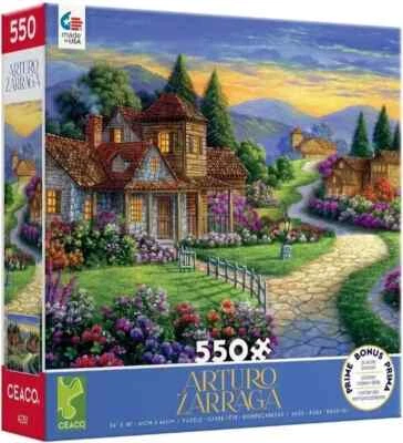 Jigsaw Puzzle 550 Pieces Twilight At End Day 24 X 18 Ceaco With Poster - Image 1 of 2