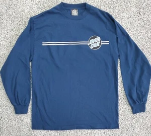Camicia skateboard ragazzo blu medio manica lunga SANTA CRUZ California - Foto 1 di 4