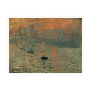 Stampa su Tela su Carta Poster o Quadro Monet Claude Impression brouillard - Imagen 1 de 2
