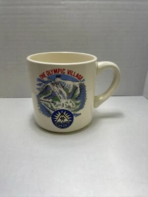 XIII Olympic Village Winter Games Lake Placid 1980 Ceramic Coffee Mug Vintage - Image 1 of 4