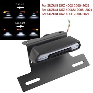 License Plate Frame Holder LED Tail Light Turn signal Blinker for SUZUKI DRZ400