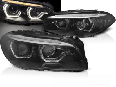 Xenon Scheinwerfer DRL LED Tagfahrlicht für 5er BMW F10 F11 Bj. 10-13 Schwarz - Bild 1 von 4
