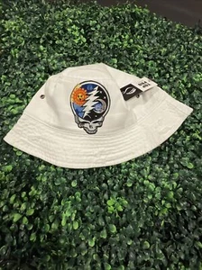 Moon And Sun Distressed Night&Day Patch White Bucket Hat Size XL/XXL Y2K - Picture 1 of 8