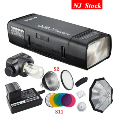 Godox AD200 2.4G Dual Head Pocket Flash AD-S7 Grid Softbox F Canon Nikon Sony - Image 1 of 4