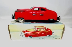 CODE G AUSLÄNDISCHE MECHANISCHE LIMOUSINE - ROT - JAPANISCHES REIBUNGSSPIELZEUG - 50ER JAHRE -ORIG. BOX - Bild 1 von 5