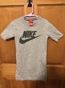 Nike Kid’s Logo Sweatshirt T-Shirt Dress With Pockets Size Youth XS - Picture 1 of 8