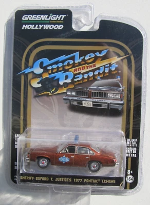 GREENLIGHT HOLLYWOOD SMOKEY BANDIT SHERIF BUFORD T JUSTICES 1977 PONTIAC LEMANS - Image 1 of 3