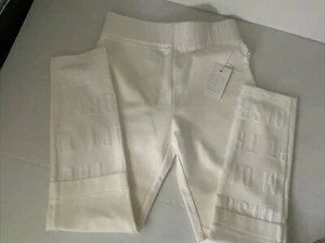 Stilvolle LIME & VINE Damen geprägte weiße sportliche Leggings Medium neu mit Etikett - Bild 1 von 5