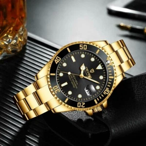 Tevise Men's Automatic Self Wind Date Luminous Stainless Steel Waterproof Watch - Picture 1 of 11