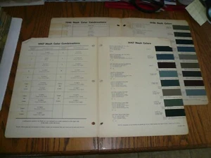 1951 1953 Nash DuPont Dulux Color Chip Paint Sample - Two Years - Vintage - Picture 1 of 1
