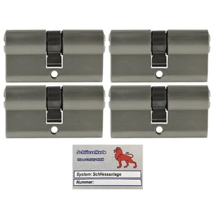 4x Profilzylinder 60mm 30/30 20x Schlüssel Schloß Gleichschließend mit Codekarte - Bild 1 von 11