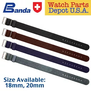 BANDA HIGH QUALITY P350 GENUINE NYLON STRAPS (18mm/20mm) Brand New! - Picture 1 of 6