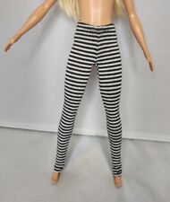 Halloween Witch black & white striped Tights Leggings Pants Barbie Doll Clothes