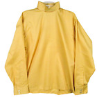 Vintage 70s Enro Turtleneck Dress Shirt Mens L Mustard Yellow Roll Collar Zip