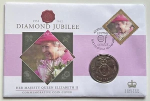 Moneda Corona Jubileo Diamante Británica Isabel II 2012 FDC Ascensión Is [27208] - Imagen 1 de 4