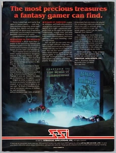 1987 Apple II Video Games Realms Of Darkness, Phantasie III Print Ad - Picture 1 of 2