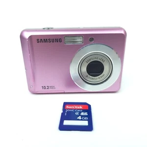 Samsung SL30 Pink 10.2 MP Digital Camera w/ 4GB SD Card *TESTED* - Picture 1 of 16