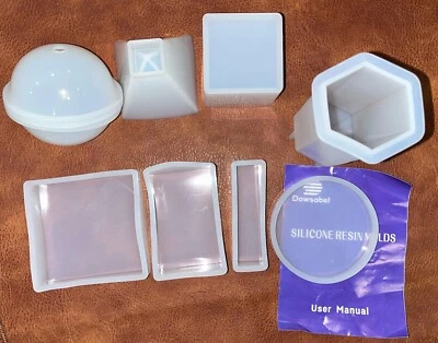 Molde de Silicona Lote de 8 Resina Cera Jabón Arcilla Chocolate Fondant Decoración de Pasteles Foto 1 de 4