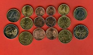 ESLOVENIA Edición SET 0.01 0.02 0.05 0.10 0.20 0.50 y 1.00 2.00 Bi - Metálico UNC - Imagen 1 de 1