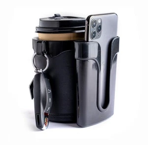 Bike Cup Holder Handlebar with Cell Phone Keys Holder Bicycle Drink Beer Hold... - Picture 1 of 6