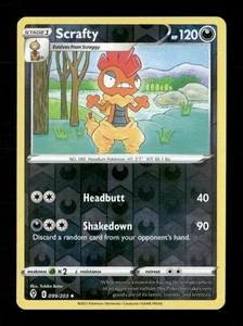 Scrafty Reverse Holo Uncommon SWSH07: Evolving Skies 099/203 LP Pokemon LP - Bild 1 von 2