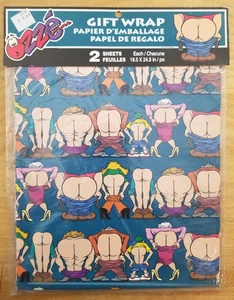 OZZE Adult Themed Gift Wrap Wrapping Paper BUTTS MOONING - Picture 1 of 3