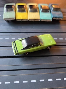 AURORA VINTAGE TJET GOOD HO #1407 DODGE CHARGER LIME GREEN BLACK SUPER NICE - Picture 1 of 5