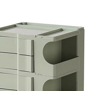 Rolling Nightstand 3 Layer Rotating Drawer Impact Resistant Plastic Wheel B DM - Picture 1 of 11
