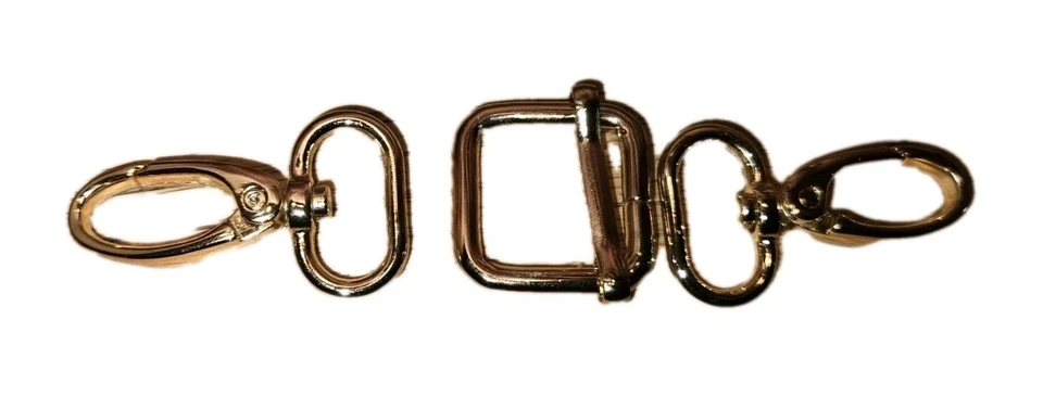 1 set Metal Bag Clasps Lobster Swivel Trigger Clips Snap Hook Buckle Gold - Image 1 of 1