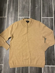 Suéter de cachemir para mujer J.CREW cuello redondo pulóver para mujer talla pequeña camel - Imagen 1 de 4