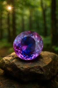 8.25 Ct Natural CERTIFIED Alexandrite Color Change Round Cut Loose Gemstone - Picture 1 of 8