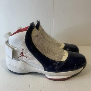 East Coast Air Jordan 19 XIX OG Herren Größe 6,5Y Weiß Blau Rot Schuhe Sneaker - Bild 1 von 13